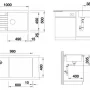 Blanco ZIA XL 6 S antracit, bez excentru, 517568 #1