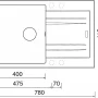 Sinks LINEA 780 Granblack #1
