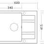 Sinks LINEA 600 Granblack #1