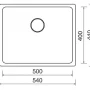 Sinks BLOCK 540 V 1mm kartáčovaný #1
