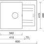 Sinks LINEA 600 N Titanium #1