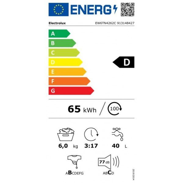 ENERGETICKÝ ŠTÍTEK MIELE EW6TN4262C